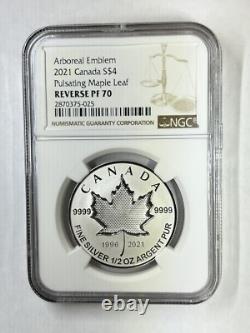 2021 Canada Silver Pulsating Maple Leaf 5-coin Set Ngc Pf70 Rev Proof Rare