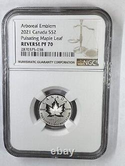 2021 Canada Silver Pulsating Maple Leaf 5-coin Set Ngc Pf70 Rev Proof Rare