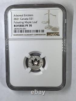 2021 Canada Silver Pulsating Maple Leaf 5-coin Set Ngc Pf70 Rev Proof Rare