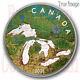 2021 Great Lakes $50 5 OZ Pure Silver Proof Map Coin Canada