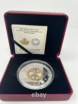 2021 Lost Then Found Champlain and Astrolabe $50 Proof Pure Silver Coin Canada