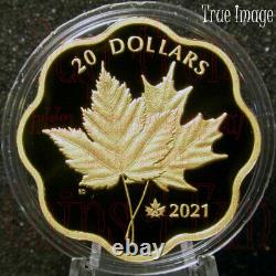 2021 Masters Club (G) Iconic Maple Leaves $20 Pure Silver Proof Gold-Plated Coin
