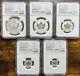 2021 Ngc All Pf70 Rcm Canada Silver Pulsating Maple 5-coin Set Proof 70 Rare