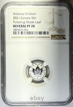 2021 Ngc All Pf70 Rcm Canada Silver Pulsating Maple 5-coin Set Proof 70 Rare