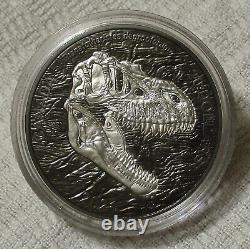 2021 Reaper of Death Discovering Dinosaurs 1 oz Silver Rhodium Coin, CANADA