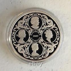 2021 Royal Celebration Queen Elizabeth's 95th. 2 Proof Silver Coins Set In OGP