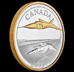 2021 The Avro Arrow 5 oz Pure Silver Proof Coin CANADA RCM 5oz