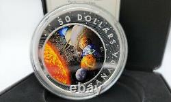 2021 The Solar System 5 oz. $50 Pure Silver Coin Canada Glow in the Dark