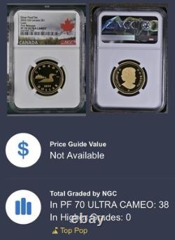 2022 $1 CANADA SILVER LOONIE WithGOLD GILT NGC PF70 UCAM LOON FIRST RELEASES