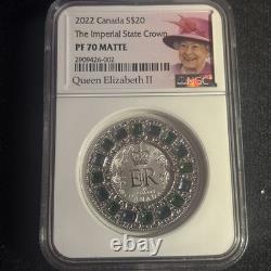2022 $20 CANADA Canada Imperial State Crown NGC PF 70 1 oz Silver