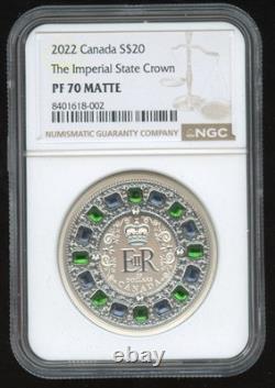 2022 $20 CANADA Canada Imperial State Crown NGC PF 70 1 oz Silver