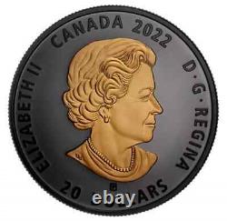 2022 $20 Canada 1oz Silver Black & Gold The Sea Otter Matte Proof Finish Coin