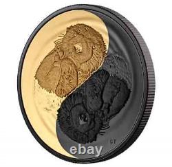 2022 $20 Canada 1oz Silver Black & Gold The Sea Otter Matte Proof Finish Coin