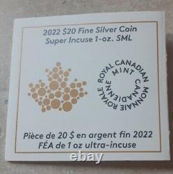 2022 $20 Canada 1oz Silver Maple Leaf Super Incuse Rose Gilt Rev Proof NGC PF70