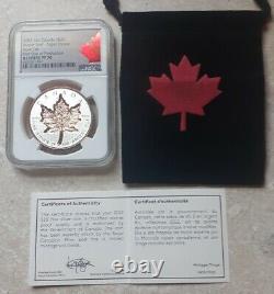 2022 $20 Canada 1oz Silver Maple Leaf Super Incuse Rose Gilt Rev Proof NGC PF70
