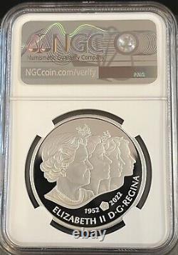 2022 $20 Canada 1oz Silver Proof Ngc Pf70 Queen Elizabeth Reign Sense Of Duty Fr