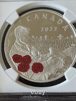 2022 $20 Canada Silver Proof Ngc Pf69 Remembrance Day Poppy First Releases