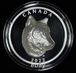 2022 $25 Canadian Timber Wolf 1 oz. 999 Fine Silver Proof Coin in OGP