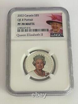 2022 $5 Canada Silver QE Queen Elizabeth II Legacy Portrait NGC PF 70 Matte RARE