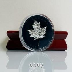 2022 Blue Rhodium Maple Leaves in Motion $50 5OZ Pure Silver Proof Canada Coin