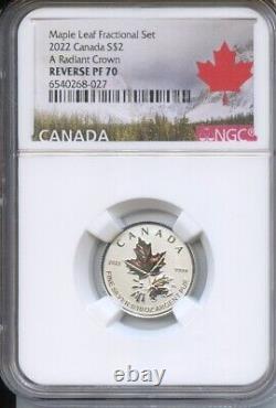 2022 Canada 1/10 Oz Silver $2 A Radiant Crown NGC Reverse PF 70