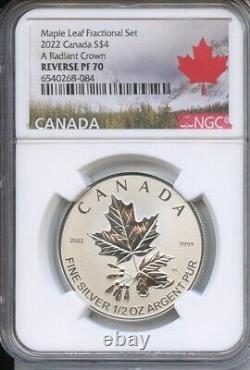 2022 Canada 1/2 Oz Silver $4 A Radiant Crown NGC Reverse PF 70