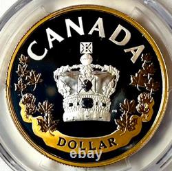 2022 Canada $1 IMPERIAL STATE CROWN Gilt Silver PCGS PR70 First Day of Issue