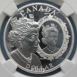 2022 Canada $1 Queen Elizabeth II Platinum Jubilee Proof Silver Dollar NGC PF 70