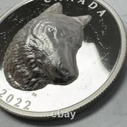 2022 Canada 1 oz Silver $25 Timber Wolf High Relief Proof Coin