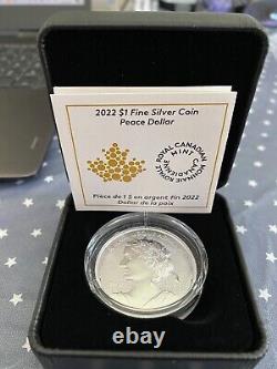2022 Canada 1oz Silver $1 Peace Dollar Proof LOW LOW Mintage 5,000