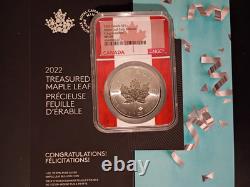2022 Canada 1oz Silver Maple Leaf Congratulations Early NGC MS69 Flag Core