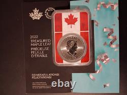 2022 Canada 1oz Silver Maple Leaf Congratulations Early NGC MS69 Flag Core