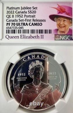 2022 Canada $20 QEII Platinum Jubilee 1952 Portrait NGC PF70 UCAM FR