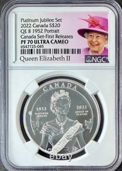 2022 Canada $20 QEII Platinum Jubilee 1952 Portrait NGC PF70 UCAM FR