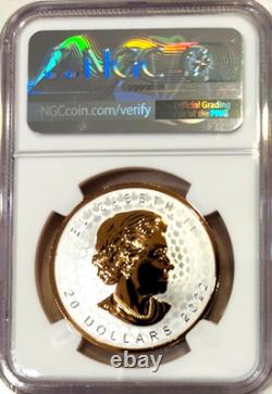 2022 Canada $20 Super Incuse MAPLE LEAF Rose Gilt 1 Oz NGC REV PF 70 FDOI 2022 Canada $20 Super Incuse MAPLE LEAF Rose Gilt 1 Oz NGC REV PF 70 FDOI