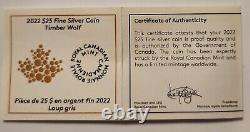 2022 Canada $25 Timber Wolf Extra High Relief Proof Silver Coin NGC PF70 UC