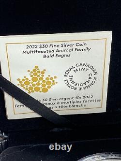 2022 Canada 30$ 50mm 9999 Multifaceted Animal Family Bald Eagle Proof Coin