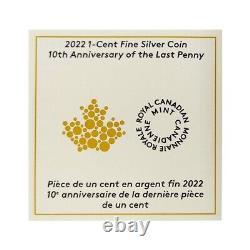 2022 Canada 5 oz Proof Silver Last Penny 10th Ann Coin. 9999 Fine (withBox & COA)