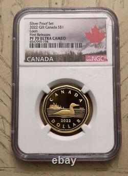 2022 Canada Gilted Silver $1 Loon Dollar Proof NGC PF 70