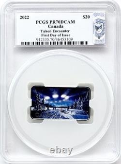 2022 Canada Silver 1oz Yukon Encounter Pcgs Pr70 Dcam Fdoi Susanna Blunt Signed