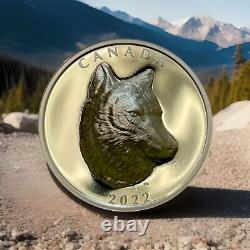 2022 Canada Timber Wolf 1 Oz Silver Proof $25 Coin Extraordinary High Relief