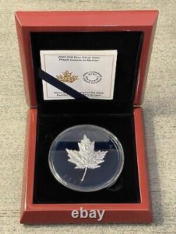 2022 Canadian Maple Leaf/Queen 5 oz PROOF Silver & Blue Rhodium Coin POP 1500