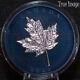 2022 Maple Leaf in Motion 5 OZ $50 Proof Pure Silver Blue Rhodium Plated Coin