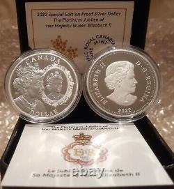 2022 Platinum Jubilee Proof Silver Dollar $1 Coin Canada Queen Elizabeth II