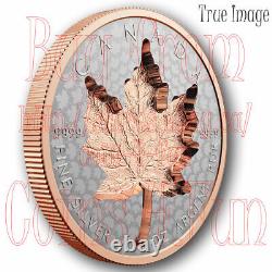 2022 Super Incuse SML $20 1OZ Proof Pure Silver Maple Leaf Rose Gold Plated Coin