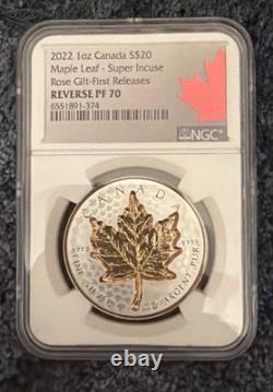 2023 $20 Canada 1 Oz Silver Gilt Ultra High Relief Maple Leaf Ngc Pf70 Rev Proof
