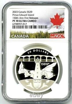 2023 $20 Canada 1oz Silver Proof Ngc Pf70 150th Annv Prince Edward Island Fr
