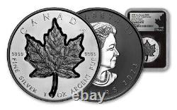 2023 $20 Canada Silver Maple Leaf Super Incuse with Rhodium Plating NGC PF70 FDOI