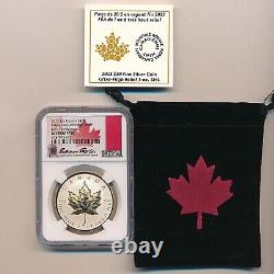 2023 $20 Canada Silver Maple Leaf Ultra High Relief Gilt Ngc Pf70 Free S/h