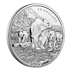 2023 $30 Multifaceted Animal Family Grizzly Bears Pure Silver Coin